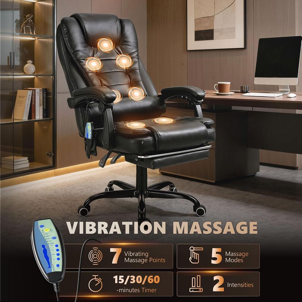 7포인트 진동 마사지 의자, 하이백, 블랙 |   컴퓨 - Massage 리뷰 및 가격