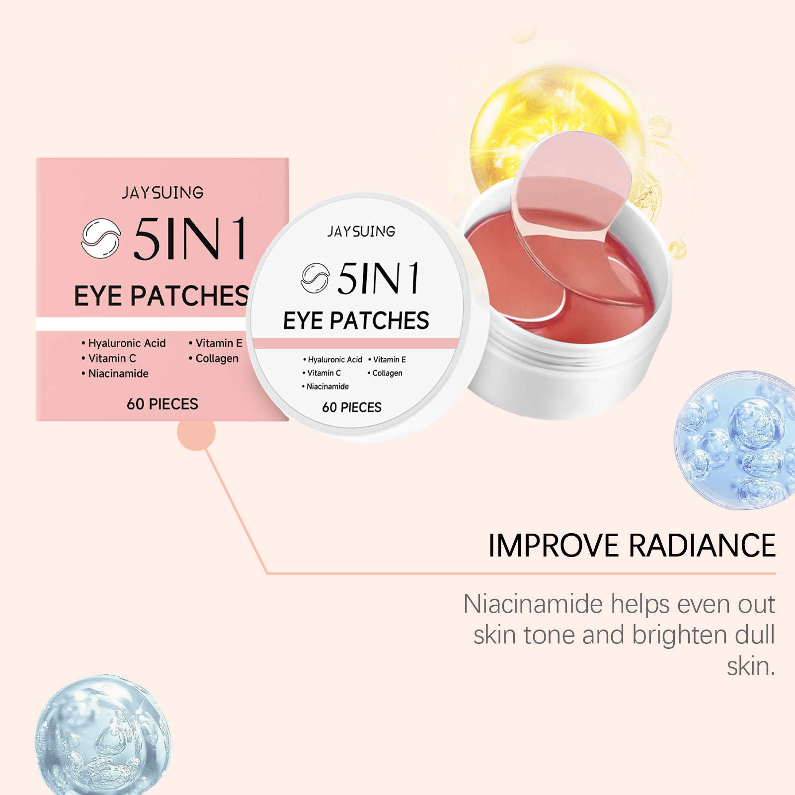제이수잉 5-in-1 아이패치 장미향 히알루론산 & 콜 - Hyaluronic Acid Facial Serum 리뷰 및 가격