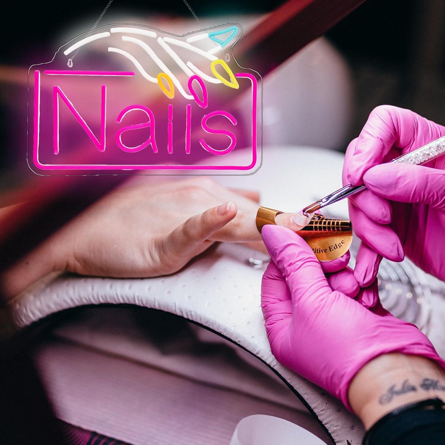 네일 아트용 네온 간판, USB로 조절 가능한 밝기의  - Nail Art 리뷰 및 가격